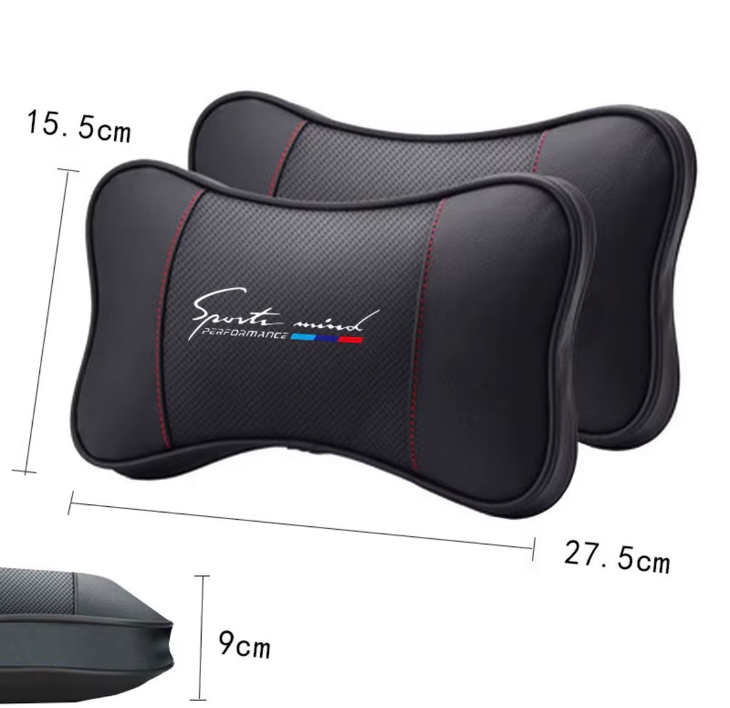 Car Seat Headrest Auto Logo Neck Pillow For BMW Performance