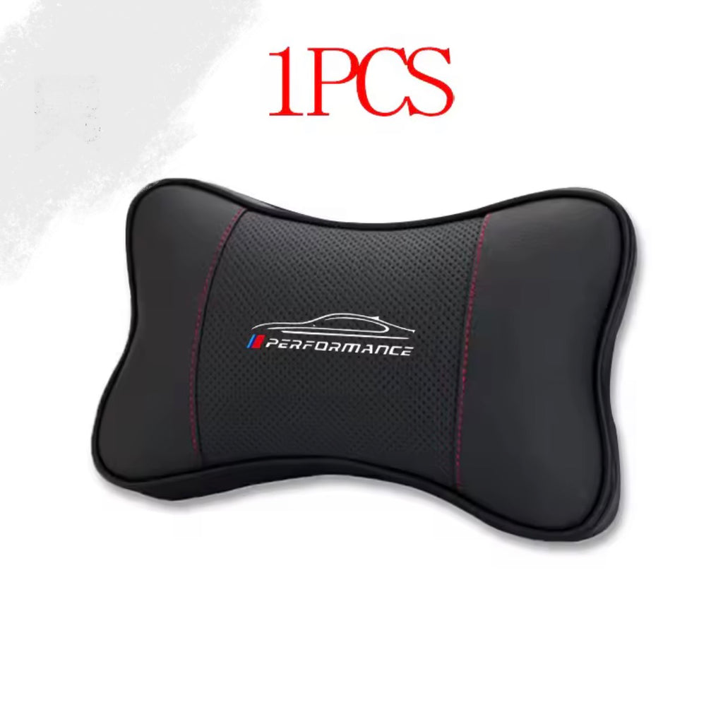 Car Seat Headrest Auto Logo Neck Pillow For BMW Performance
