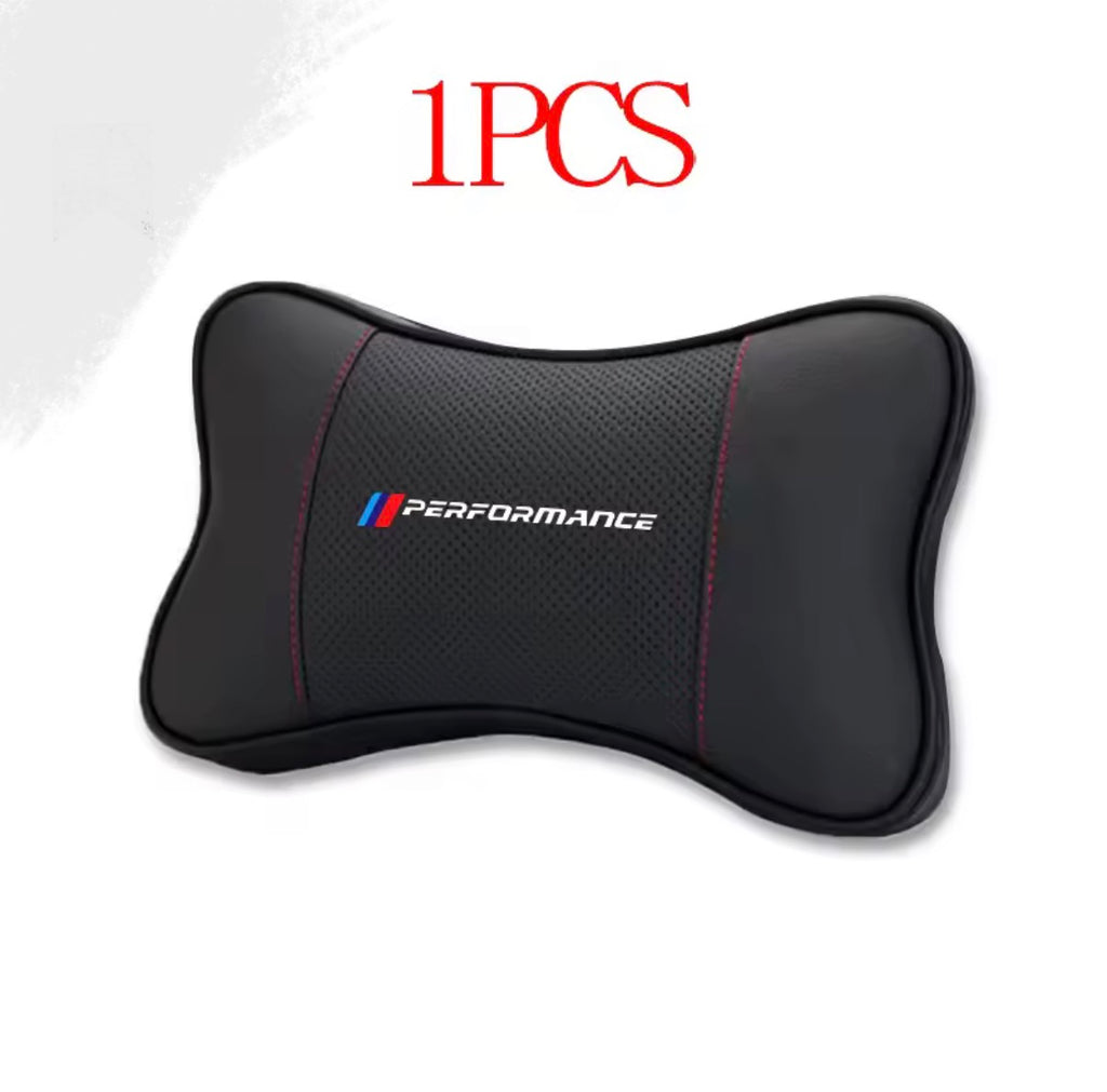 Car Seat Headrest Auto Logo Neck Pillow For BMW Performance